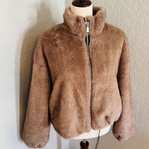 Women's REBECCA MINKOFF FAUX FUR COAT